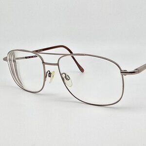 Boardroom Classics BC534 Silver Brown Aviator Eyeglasses Frame w/ Flexhinge 56mm